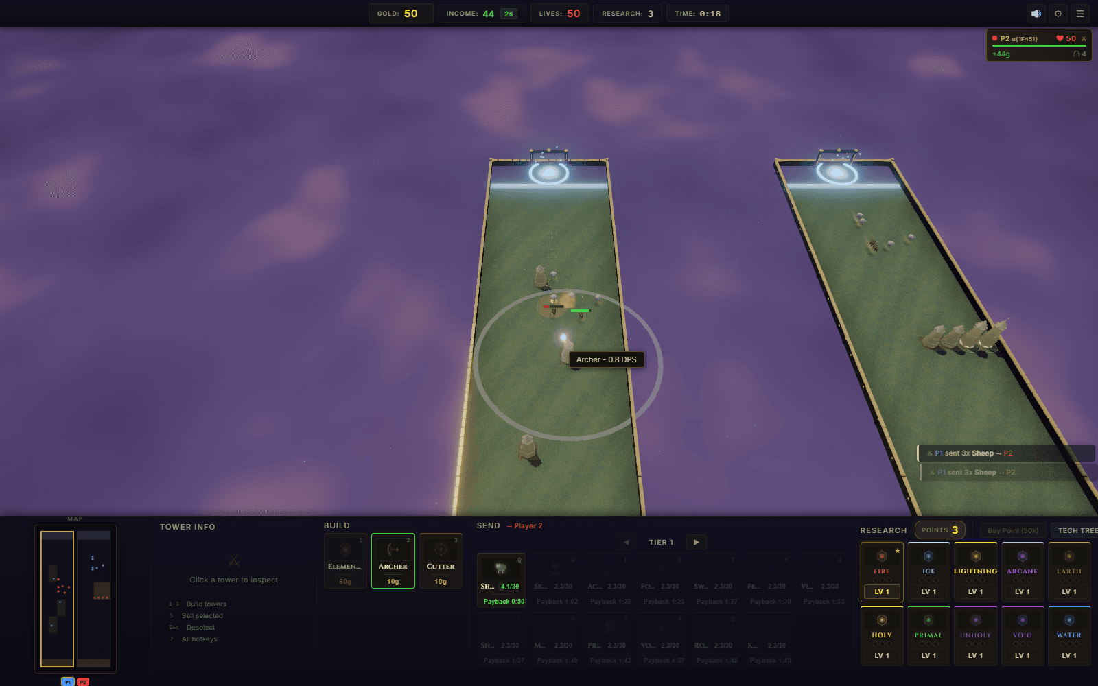 Line Tower Wars Rebuild