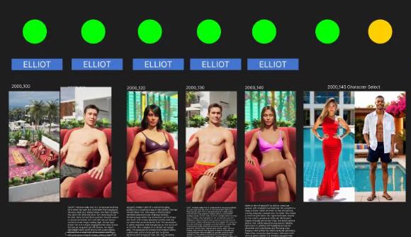 Part of the review board for the Truth or Dare scene: coloured review dots and artist tags above a row of vertical shot frames.